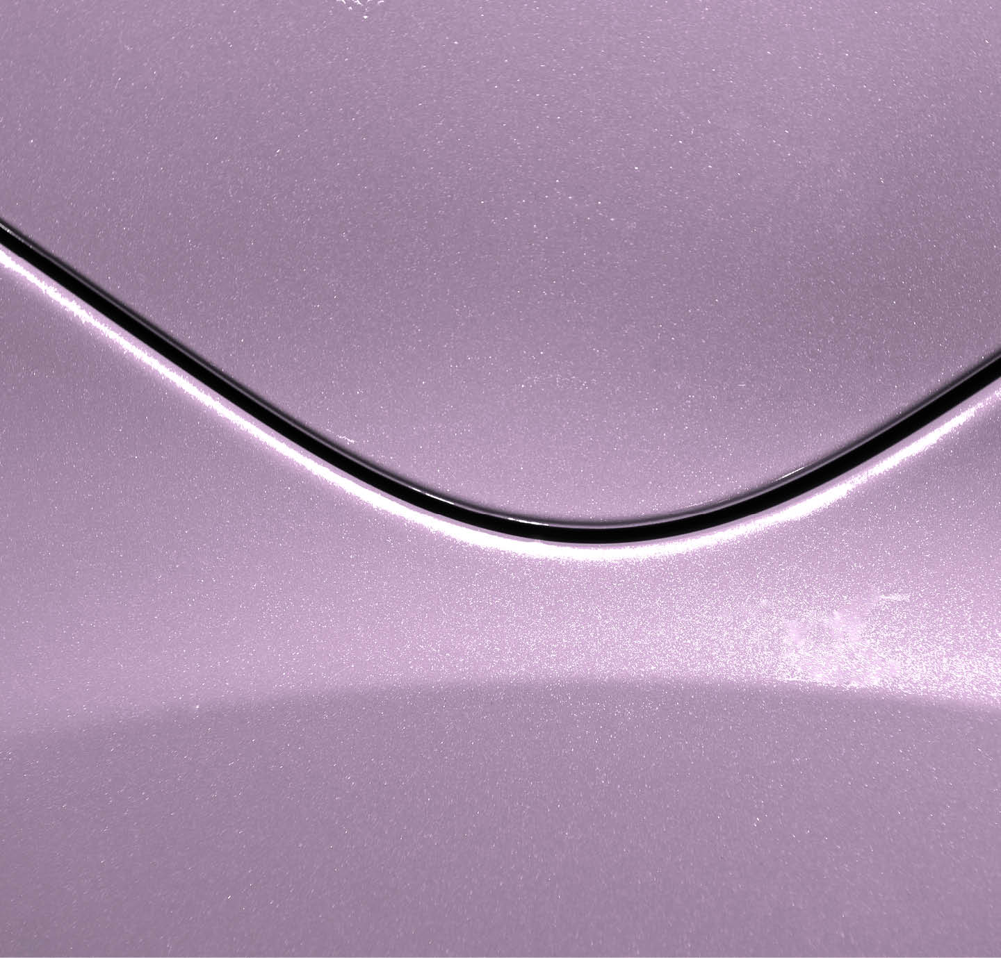 Smooth curves of bright yellow metal car body. Abstract - steel post envelope.